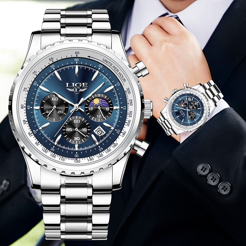 Zen Luxury Watch - LIGE Brand Luxury Quartz Man Watch