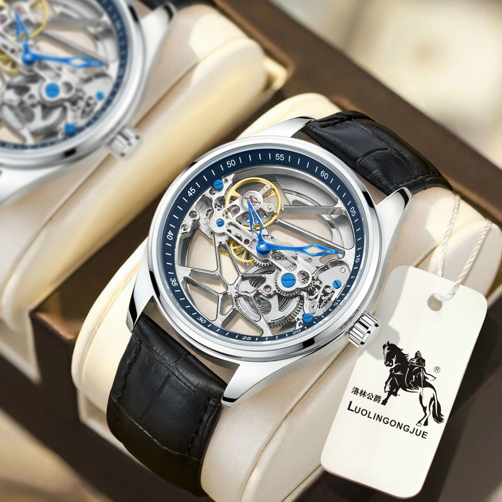 Luxury Watch Name Brands - New Genuine Double-Sided Hollow Men's Watch,