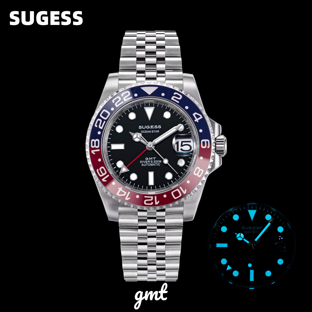 Luxury Watch Cartier - Sugess GMT Diving Watch of Men