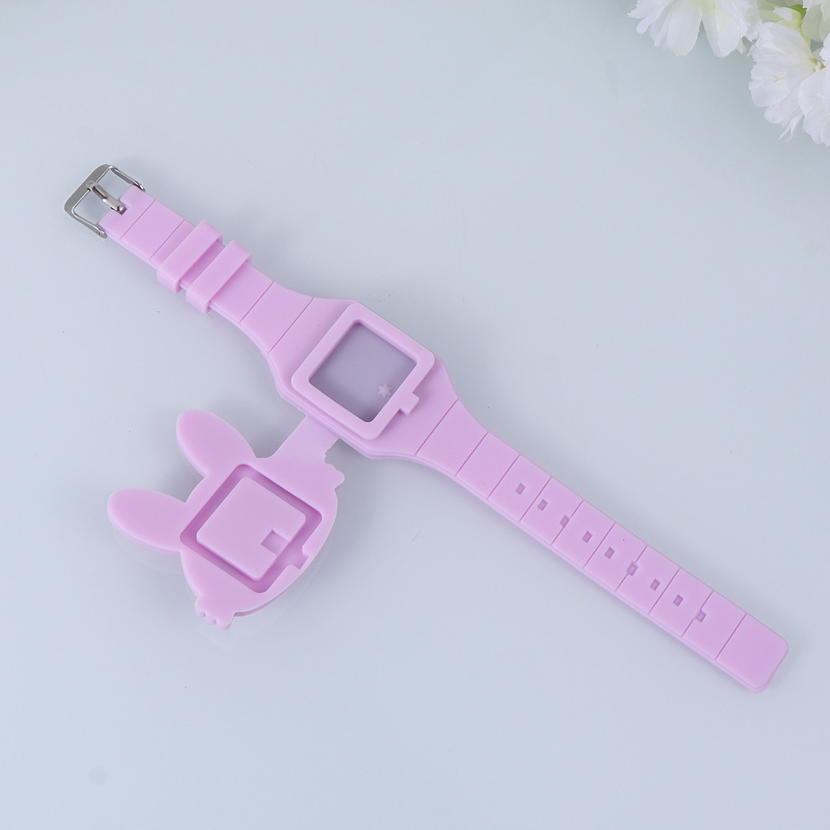 Luxury Watch Kids - Purple Silicone Rabbit Shape LED Cartoon