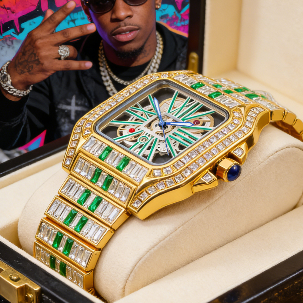 Luxury Watch Iceberg - Hollow Luxury Bling Quartz Wristwatch Man
