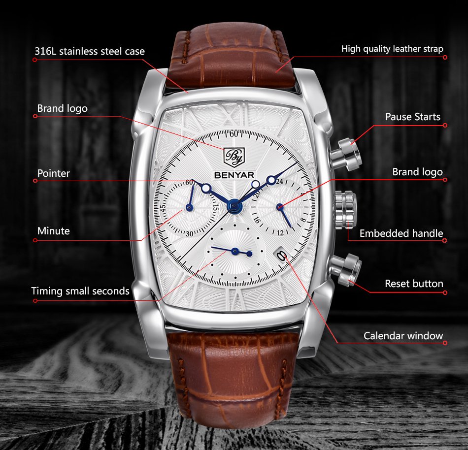 Relogio Masculino Mens Watches - Luxury Watch German 评论和价格