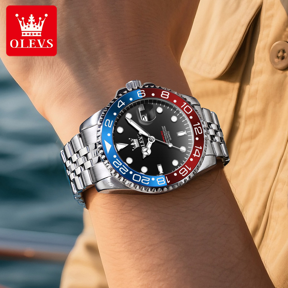 OLEVS 5657 Original Brand Men' - Luxury Watch Moon Phase 评论和价格