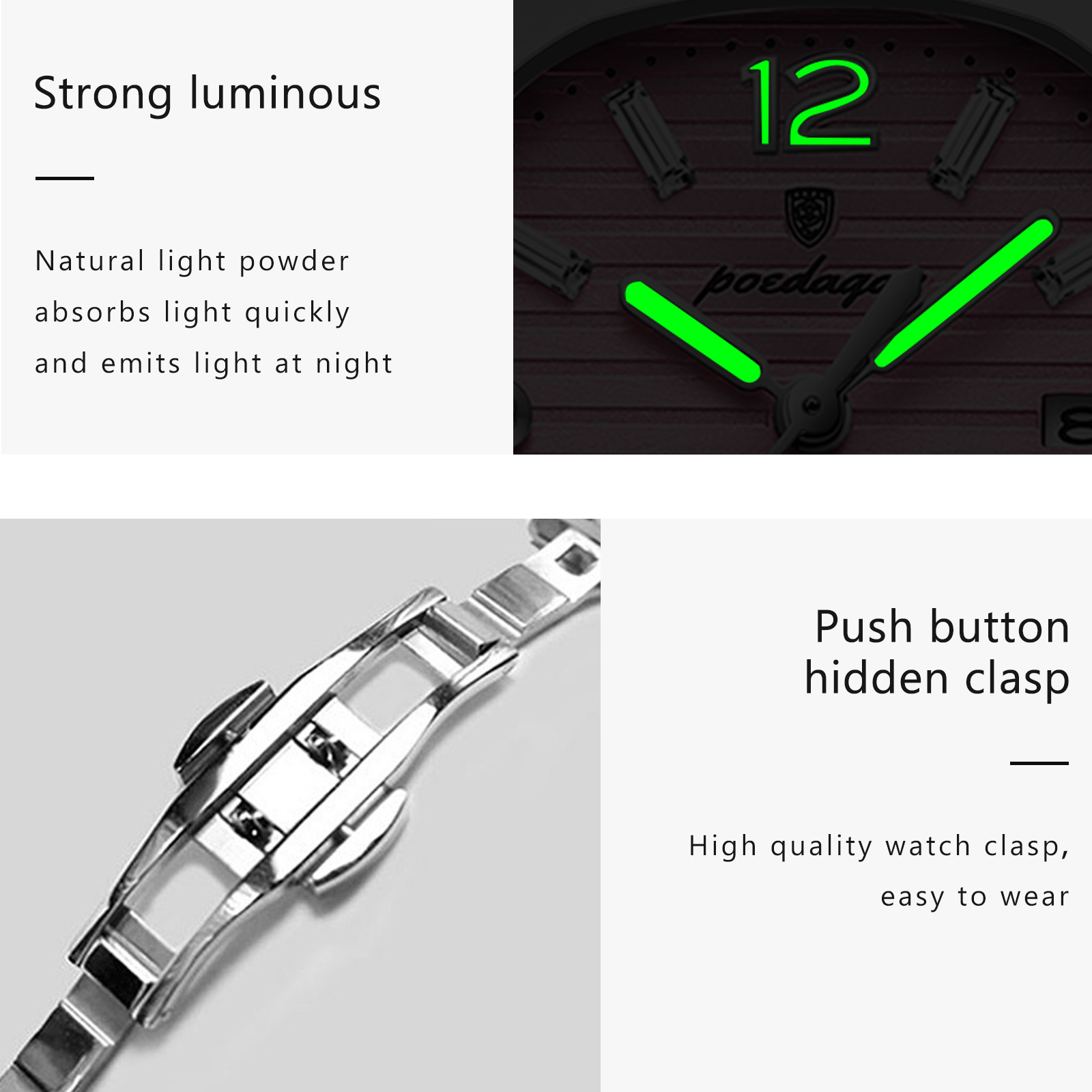 POEDAGAR Square Fashion Woman  - Luxury Watch Deals 评论和价格