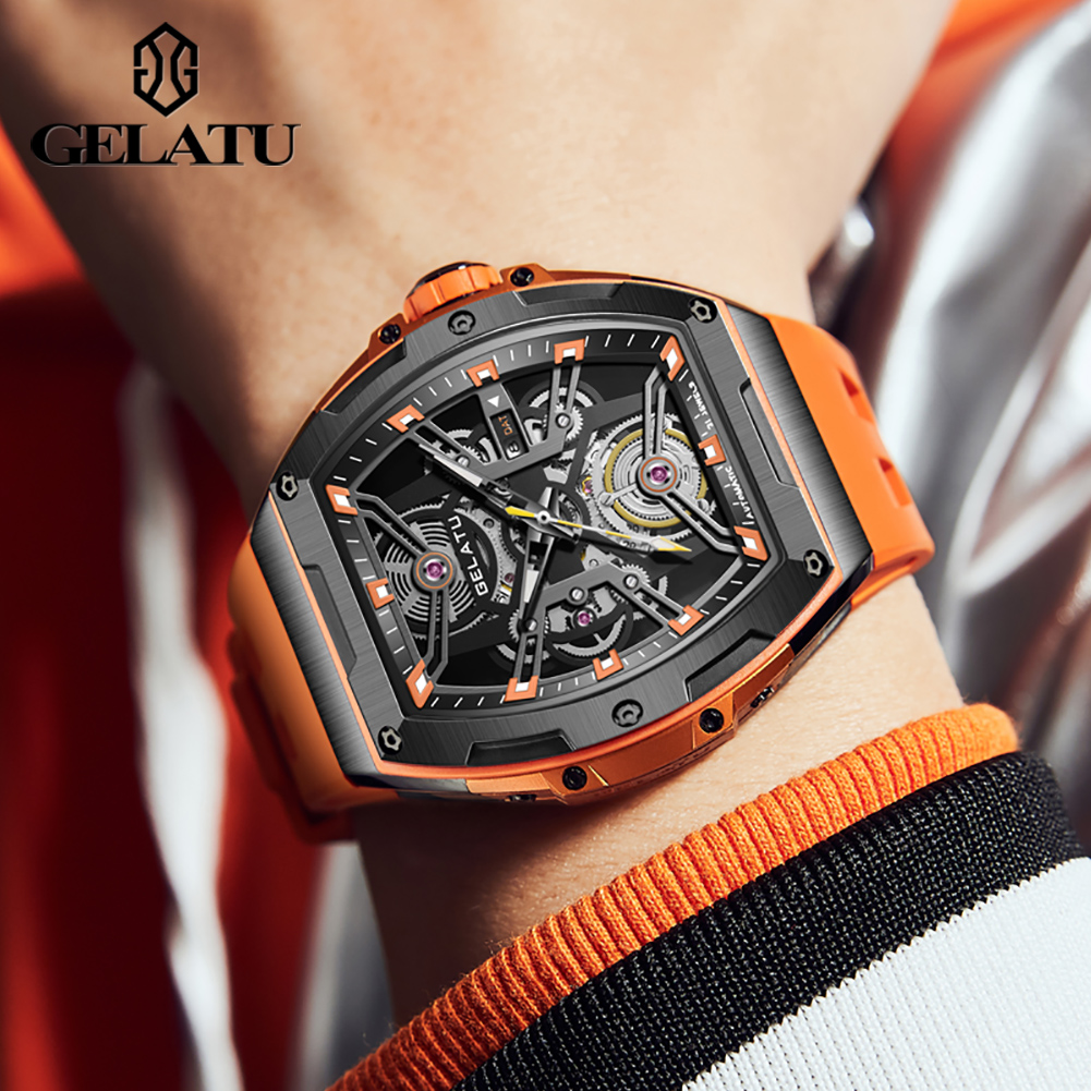 GELATU Men's Watches Trend Fas - Luxury Watch Leather 评论和价格