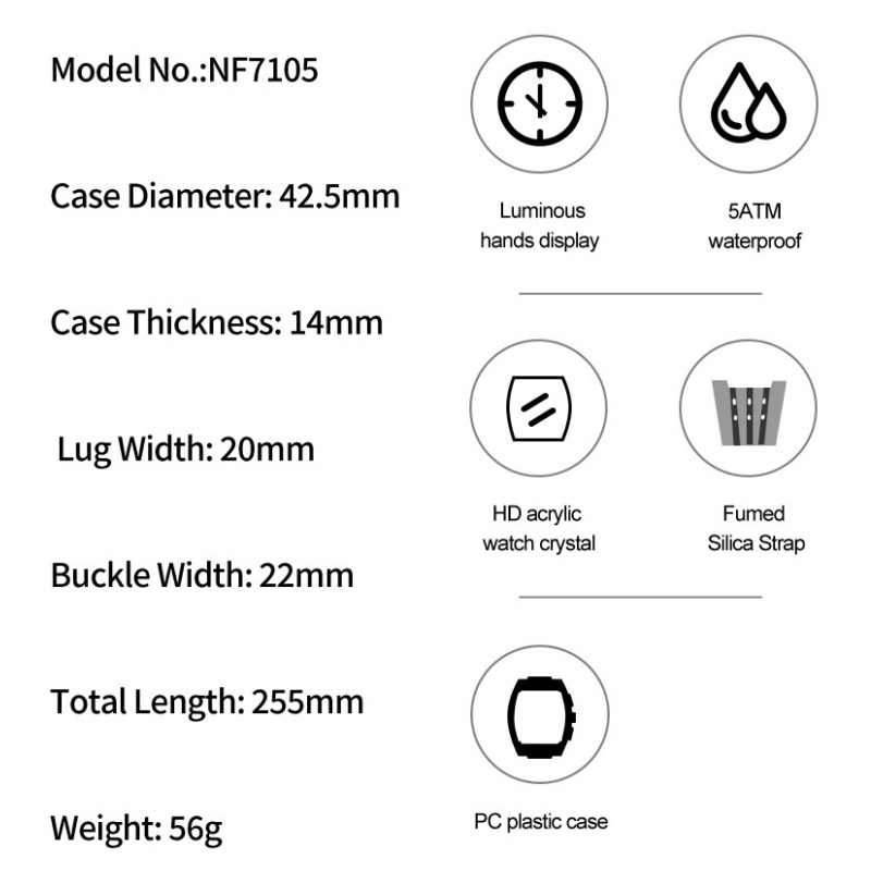 NAVIFORCE Man's Watch 5ATM Wat - Luxury Watch Straps 评论和价格