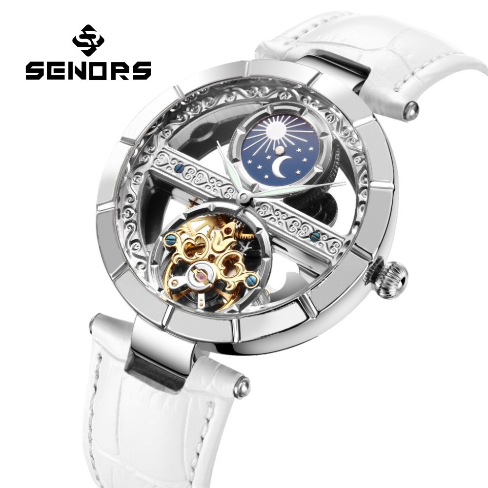 Luxury Women's Waterproof Skel - Luxury Watch Moon Phase 评论和价格
