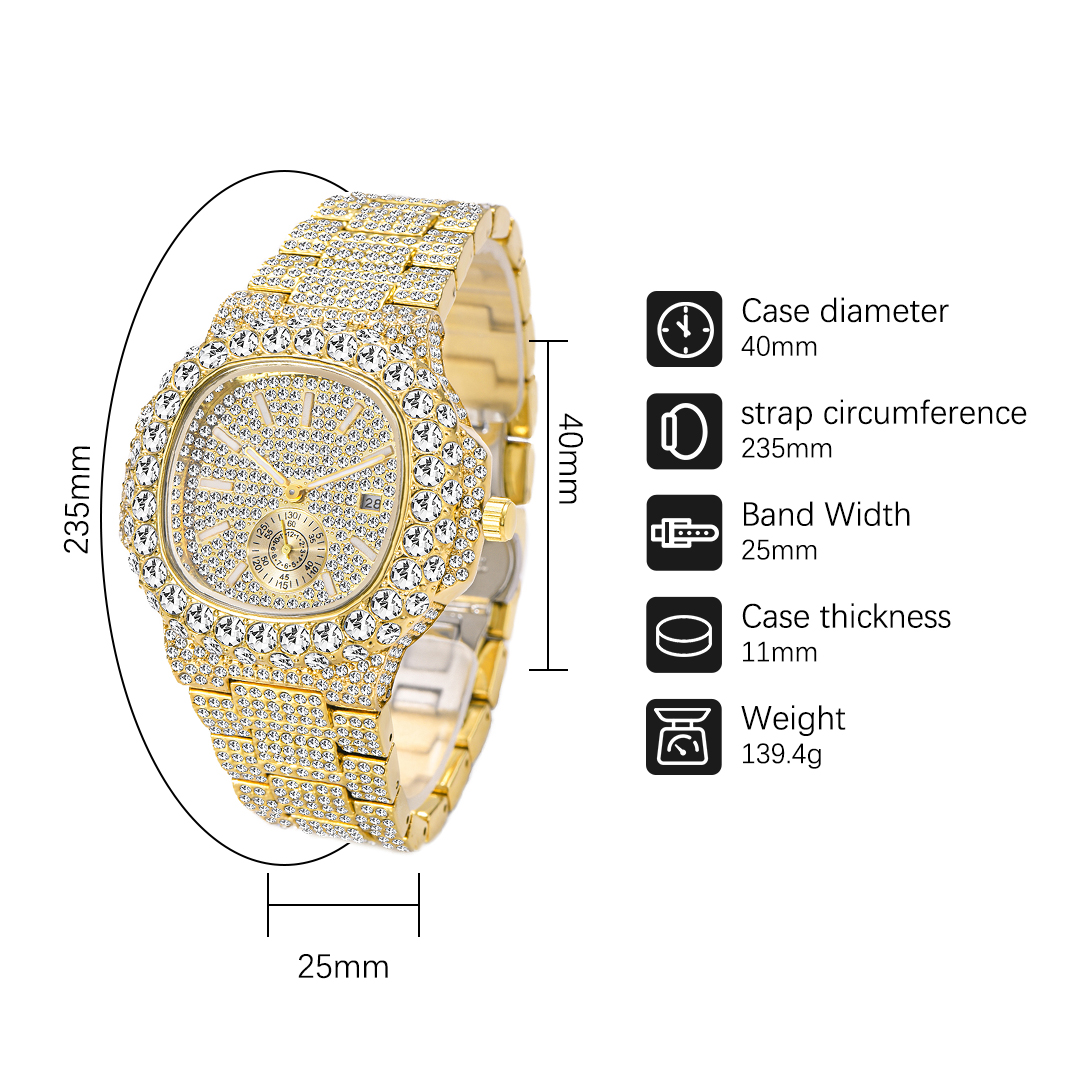 Hip Hop Brand MISSFOX Fashion  - Luxury Watch Iceberg 评论和价格