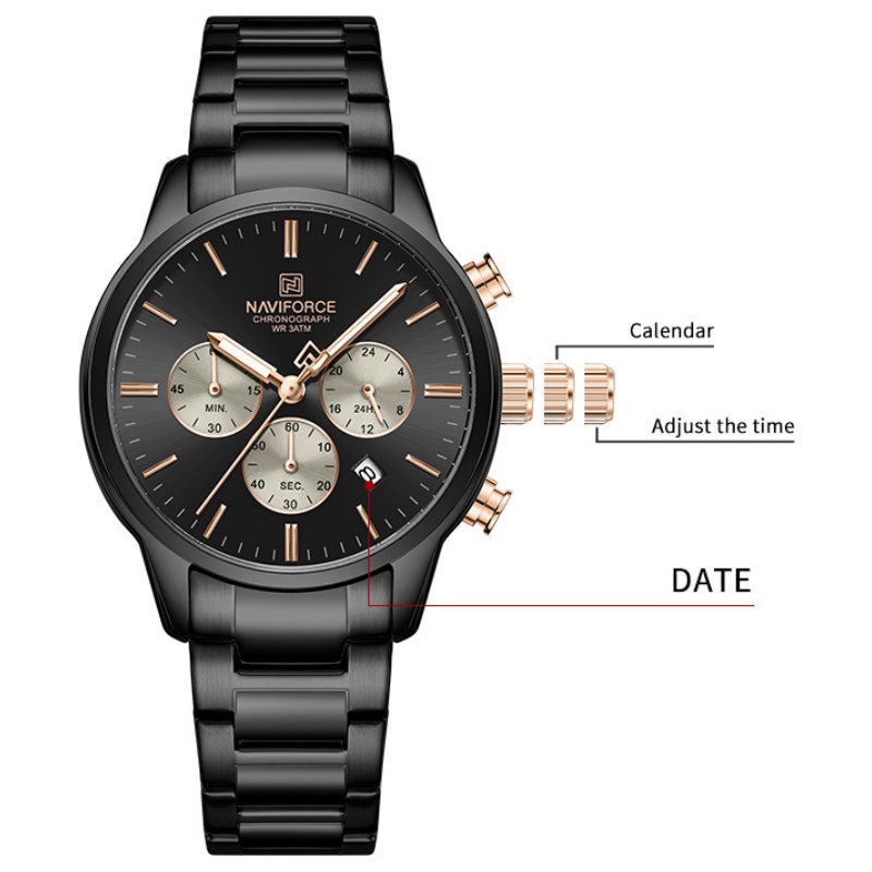 NAVIFORCE Men Quartz Chronogra - Luxury Watch Straps 评论和价格