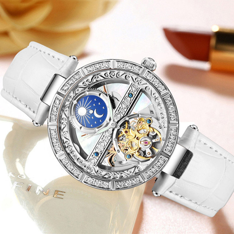 Ladies Watch Automatic Woman L - Luxury Watch Moon Phase 评论和价格