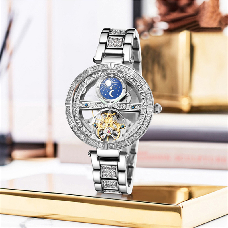 Ladies Watch Automatic Woman L - Luxury Watch Moon Phase 评论和价格