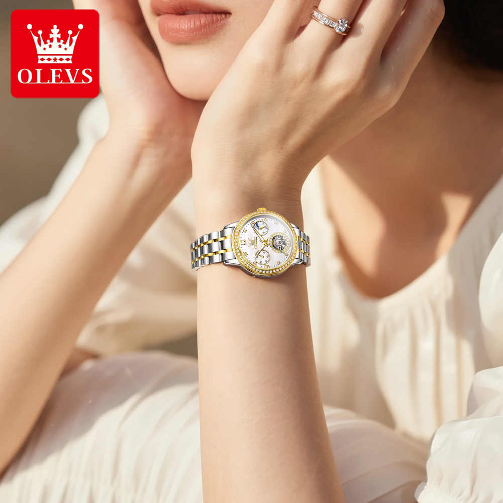 OLEVS Automatic Watch For Wome - Luxury Watch Moon Phase 评论和价格