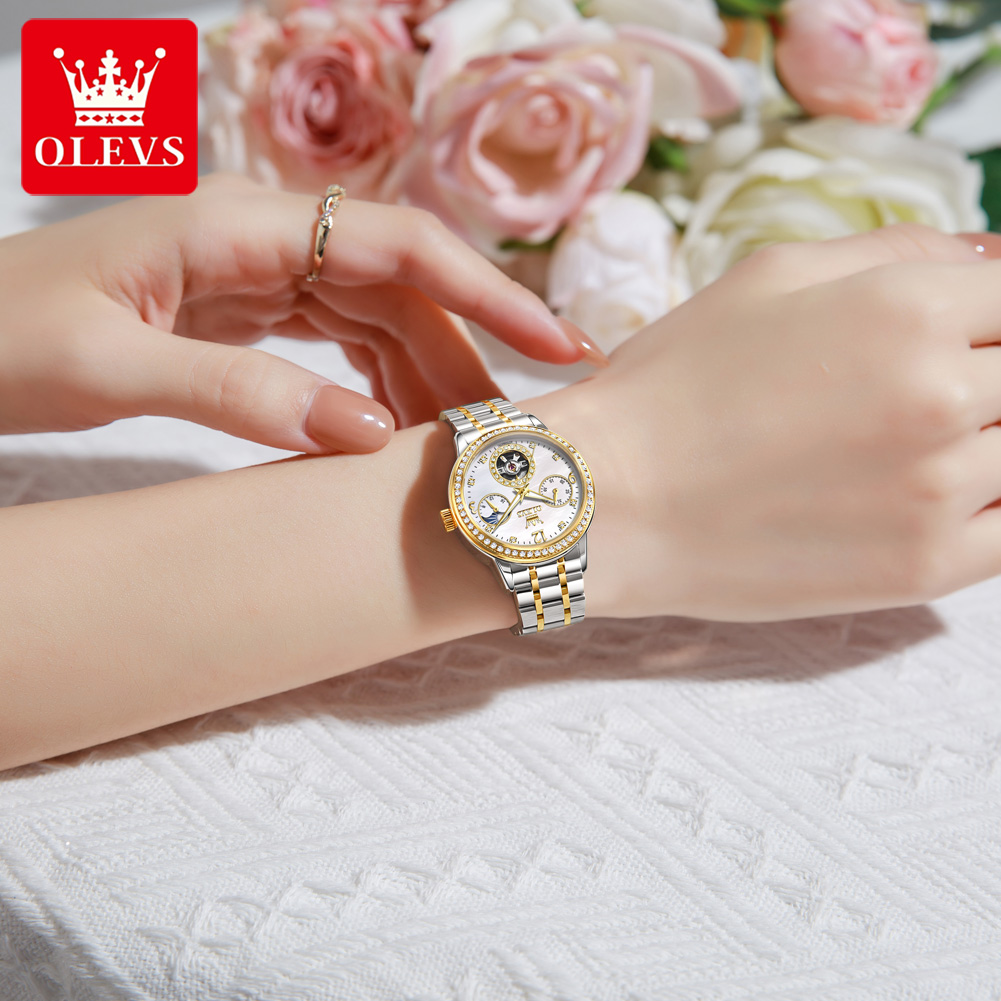 OLEVS Automatic Watch For Wome - Luxury Watch Moon Phase 评论和价格