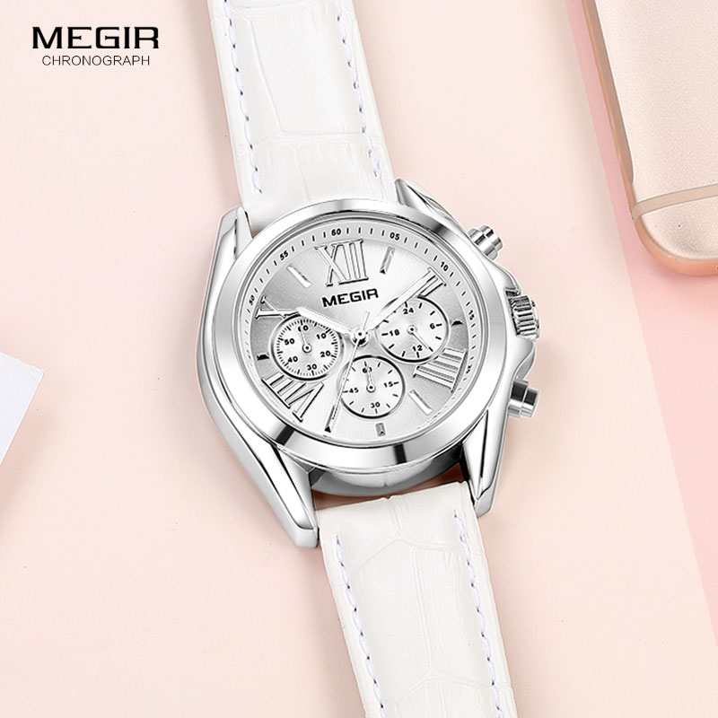 MEGIR2019 New Luxury Leather W - Luxury Watch Deals 评论和价格