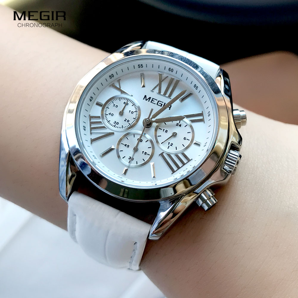 MEGIR2019 New Luxury Leather W - Luxury Watch Deals 评论和价格