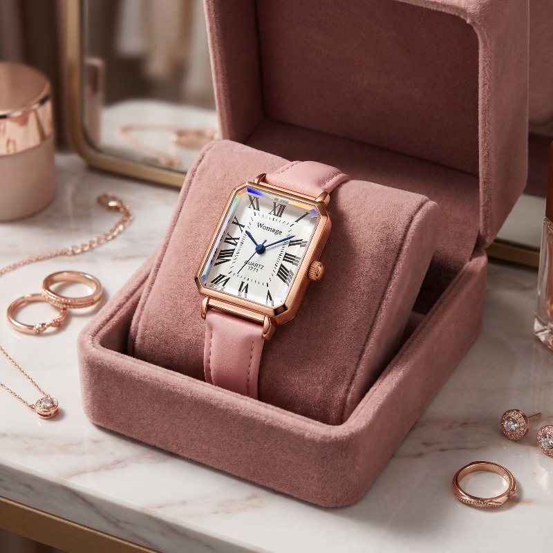 Fashion Rectangle Quartz Watch - Luxury Watch Female 评论和价格