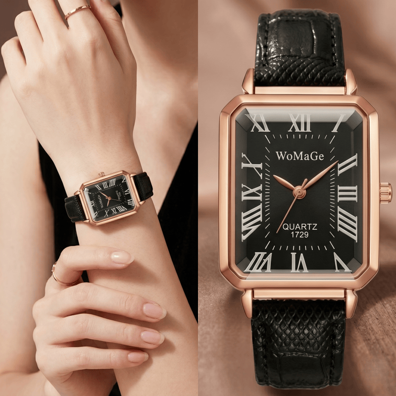 Fashion Rectangle Quartz Watch - Luxury Watch Female 评论和价格