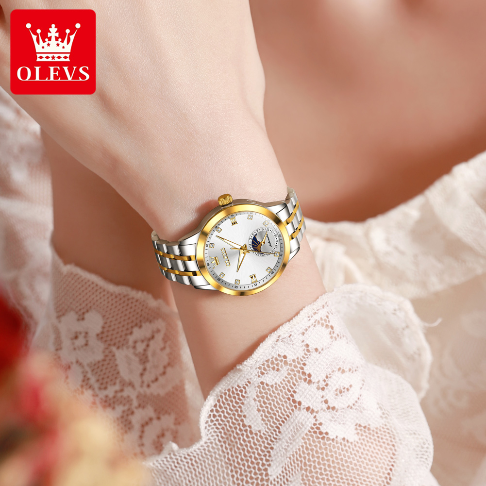 OLEVS 7041 Elegance Moon Phase - Luxury Watch Moon Phase 评论和价格