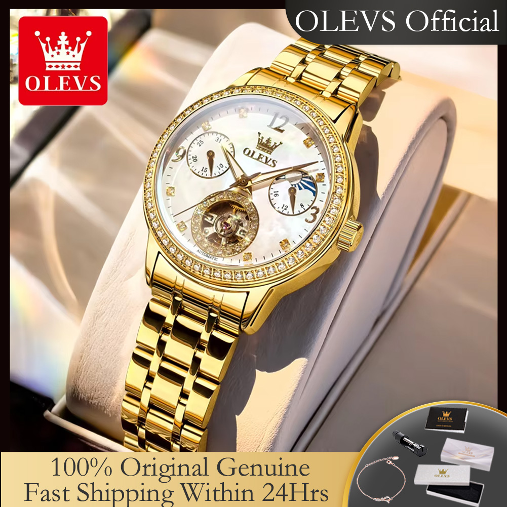 OLEVS 6750 Automatic Woman Wat - Luxury Watch Moon Phase 评论和价格