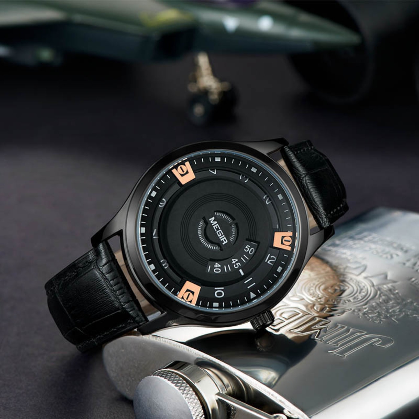MEGIR Men Watches Luxury Leath - Luxury Watch Leather 评论和价格