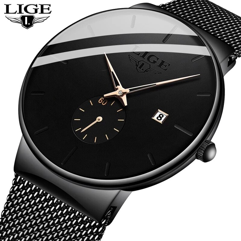 LIGE Fashion Mens Watches Top  - Zen Luxury Watch 评论和价格
