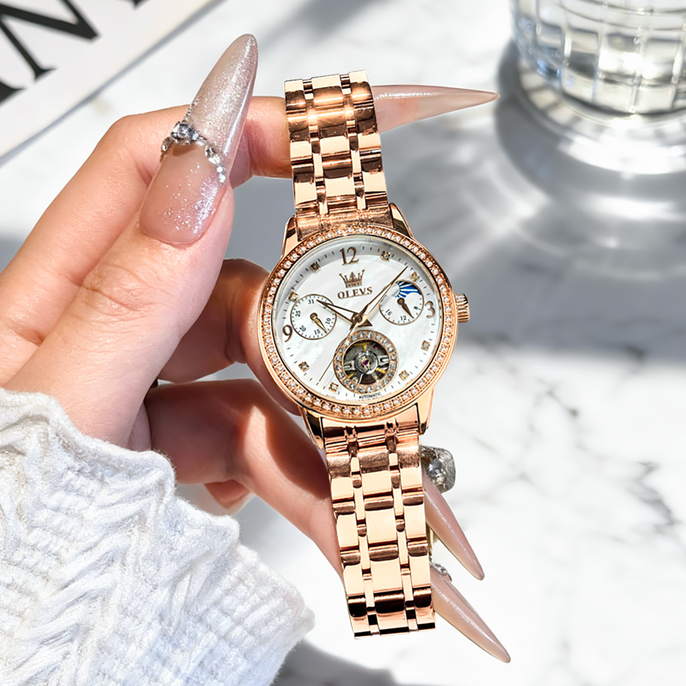 OLEVS Women's Watches Top Bran - Luxury Watch Leather 评论和价格
