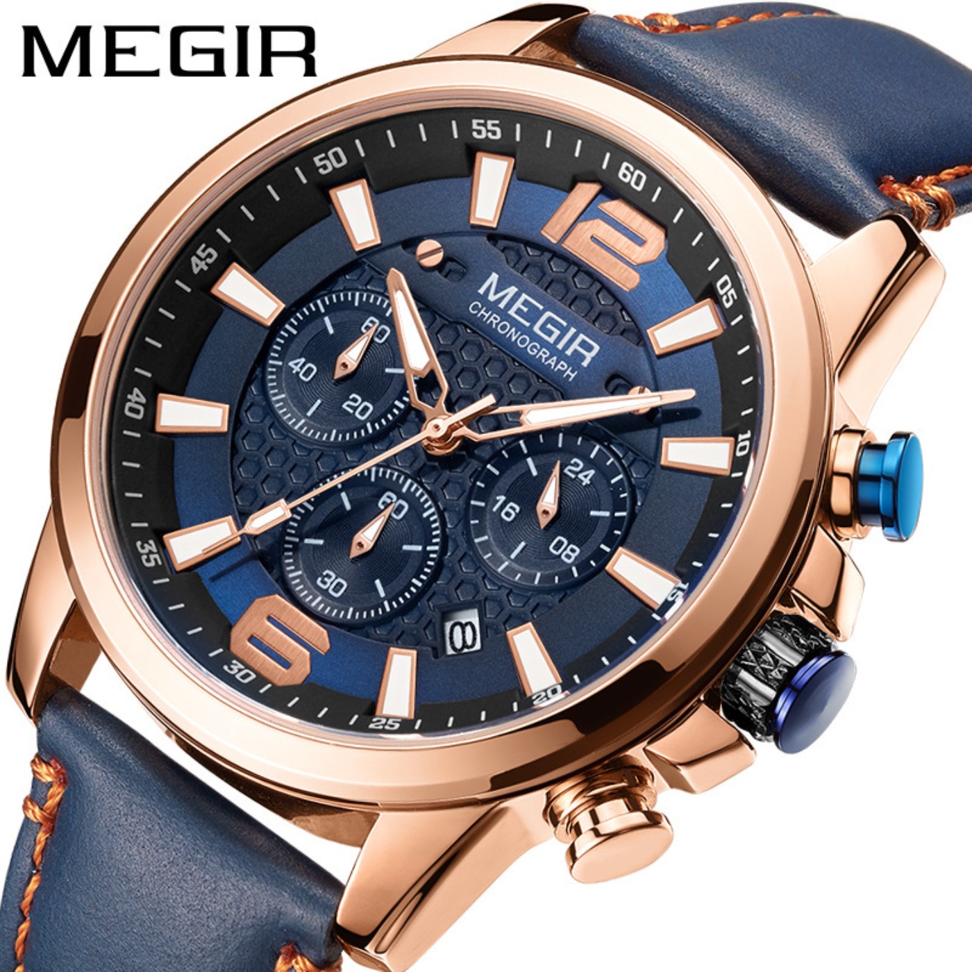 MEGIR 2020 Luxury Watches Men  - Luxury Watch Leather 评论和价格