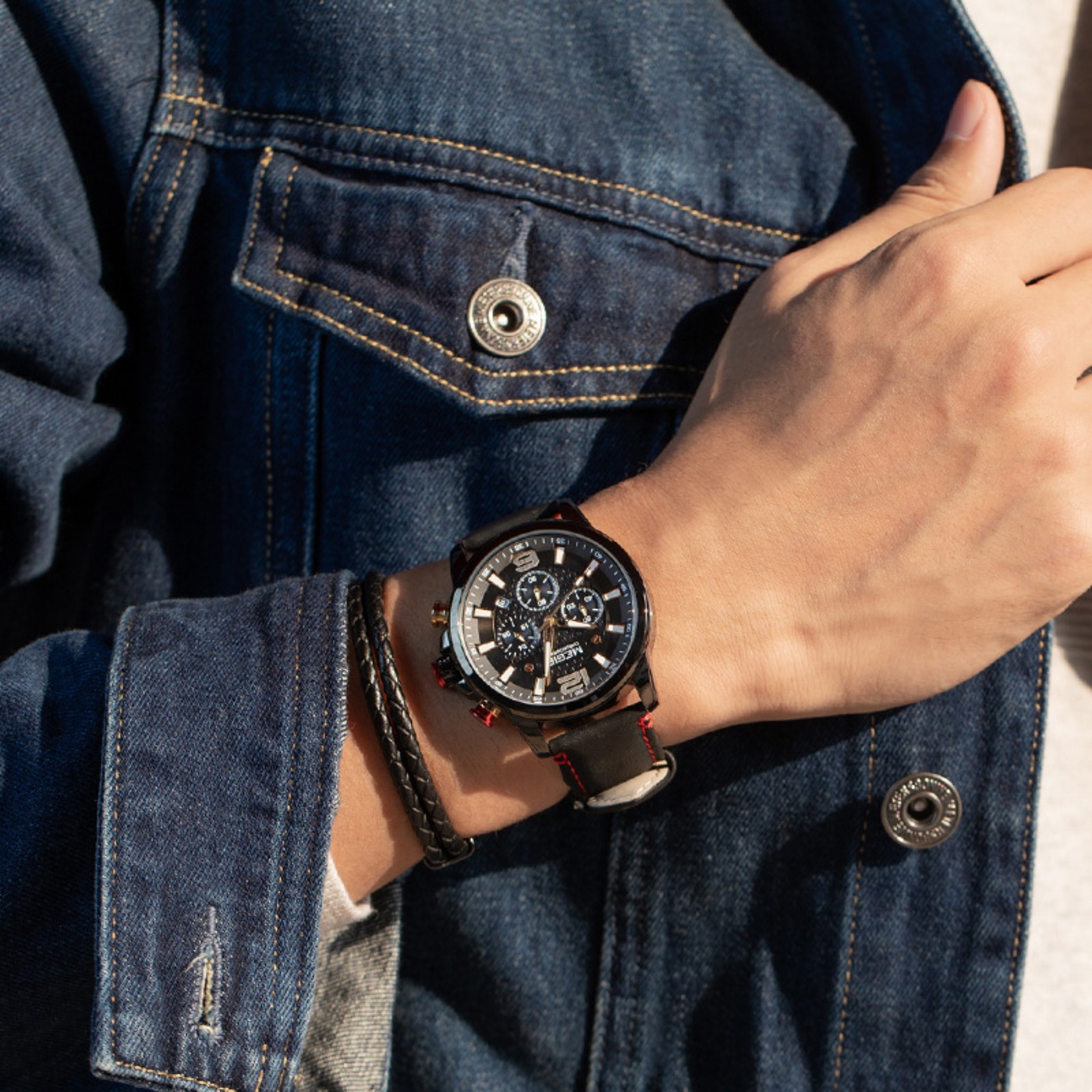 MEGIR 2020 Luxury Watches Men  - Luxury Watch Leather 评论和价格