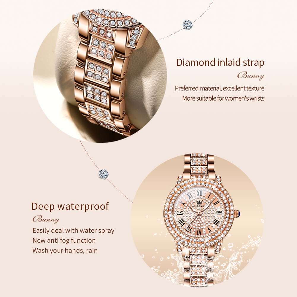 OLEVS 9943 Luxury All Diamond  - Luxury Watch Deals 评论和价格
