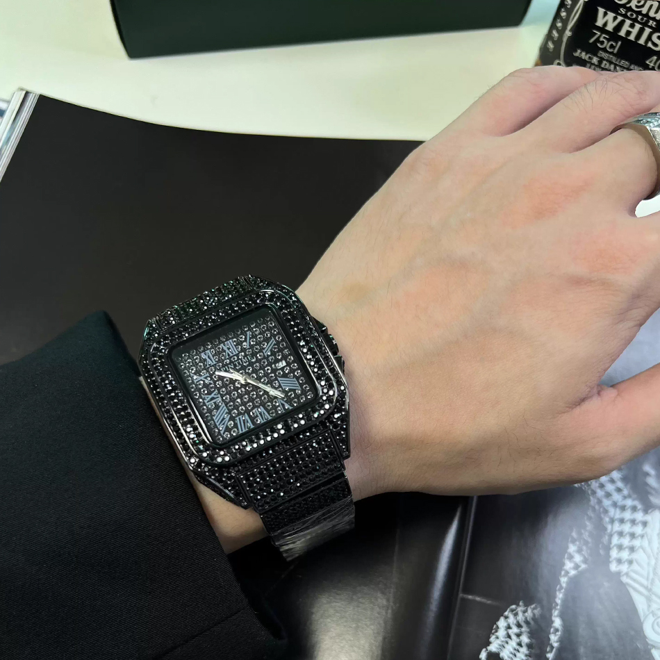 Gold or Black Watch Ice Out Sq - Luxury Watch Iceberg 评论和价格
