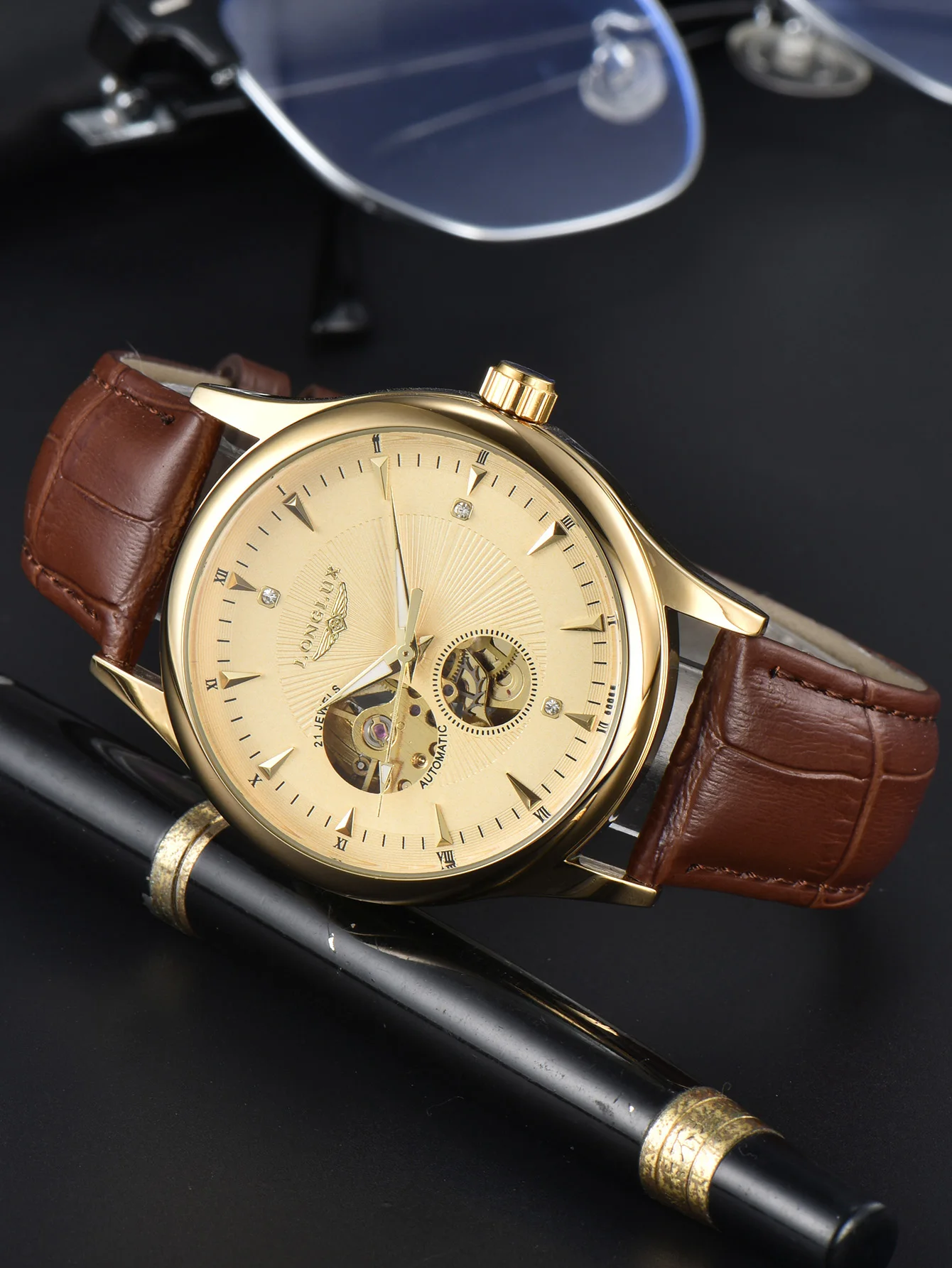 LONGLUX Automatic Watch Elegan - Luxury Watch Cartier 评论和价格