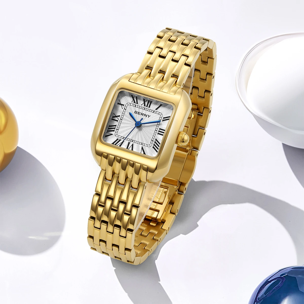 BERNY Square Gold Watch For Wo - Luxury Watch Cartier 评论和价格