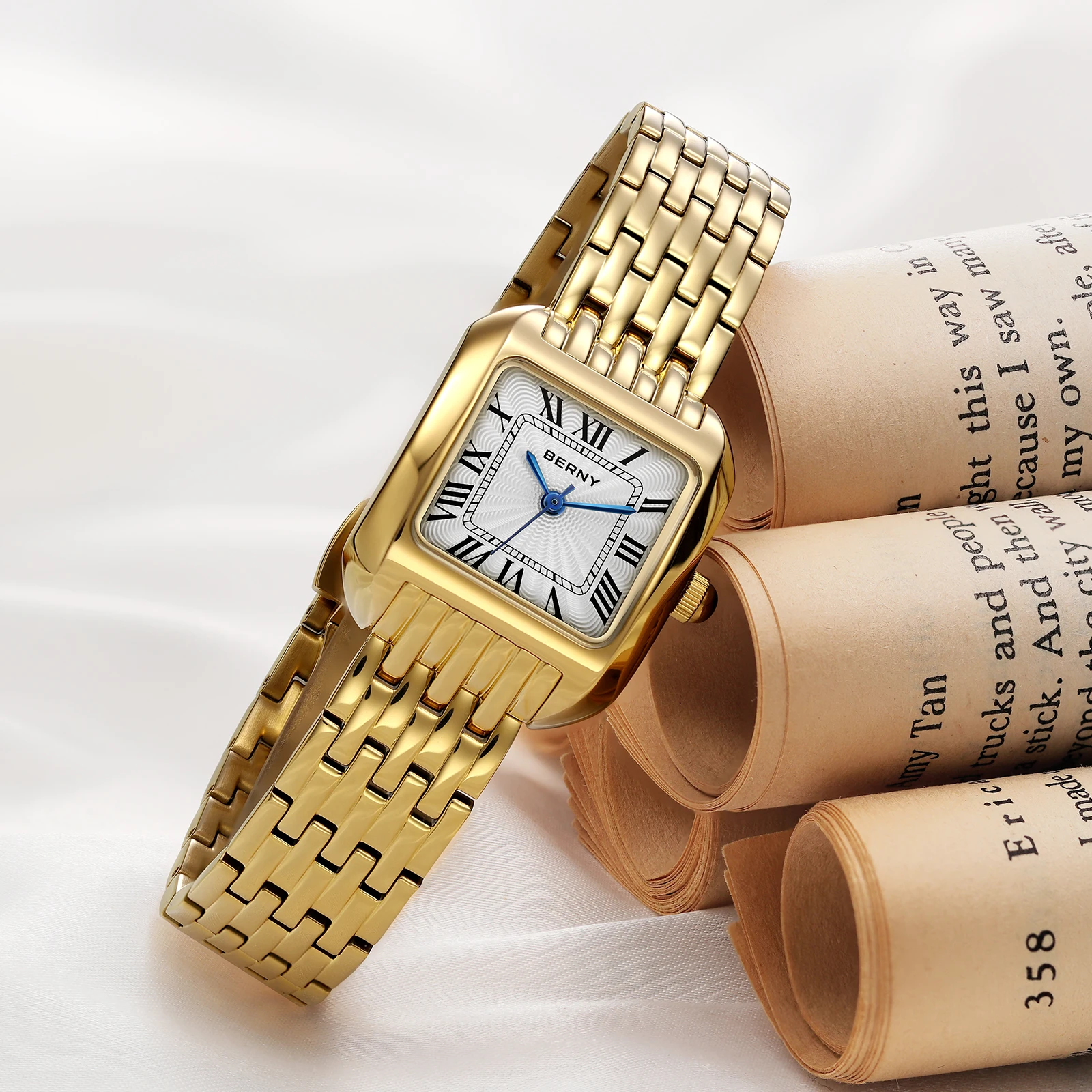 BERNY Square Gold Watch For Wo - Luxury Watch Cartier 评论和价格