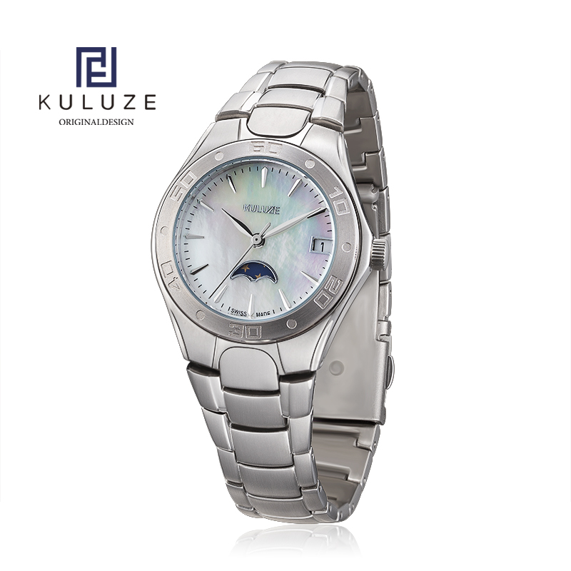 KULUZE Titanium Lady Watch Swi - Luxury Watch Moon Phase 评论和价格